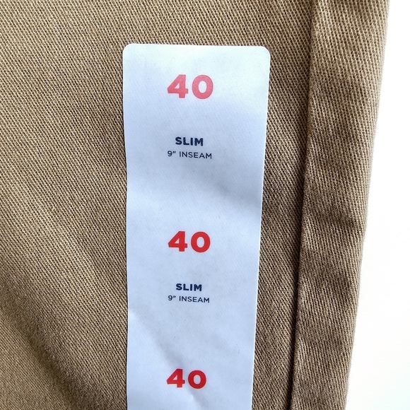 Old Navy #549103 Slim Built-in Flex Rotation Dark Tan/Brown Chino Shorts NWT - Picture 8 of 11
